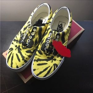 Vans Tie Dye Blazing Yellow Size 7 Mens 8.5 Womens